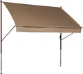 Produktbild: Angerer Klemmmarkise taupe - 150 cm breit - Balkonmarkise ohne Bohren