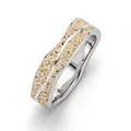 Produktbild: DUR Schmuck Damen Ring WELLEN Strandsand, Silber 925/- rhodiniert (R5108) (56 (17.8))