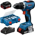 Produktbild: Bosch Akku-Bohrschrauber GSR 18V-65 Professional, 18V / 4,0Ah, 2 Akkus, 82-tlg. Zubehörset, Koffer