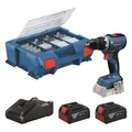 Produktbild: Bosch Akku-Bohrschrauber GSR 18 V-65 Professional L-Case, Zubehör, 2 Akkus 4,0Ah