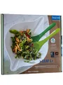 Produktbild: Koziol Salatschale mit Besteck, 3 l Salatschüssel LEAF L+, Kunststoff weiß