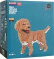 Produktbild: Balody Golden Retriever Hund mit Nanoblocks Mini-Lego-Bausteinen