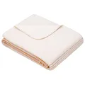 Produktbild: Ibena Jacq. Baumwolldecke Salerno mit GOTS 140 x 200 cm Farbe orange/wollweiß