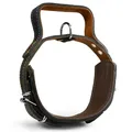 Produktbild: Hundehalsband mit Griff, Dickes qualitativ hochwertiges Leder 65cm x 60mm - Erziehungshalsband - Taktisches Hansband - bis zu 12cm verstellbar - weich gepolstert