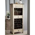 Produktbild: Weinregal Mango / Akazie 60x36x140 weiß gewachst CASTLE-ANTIK #219