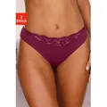 Produktbild: Slip NUANCE, Damen, Gr. 32/34, 2 Stk., lila (2x cassis), Microfaser, Obermaterial: 85% Polyamid, 15% Elasthan, körpernah, Unterhosen Slip, mit Spitzeneinsatz vorne