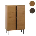 Produktbild: Mendler Highboard HWC-N78, Kommode Schrank Sideboard, skandinavischer Stil, Metall Holz Melamin MVG 130x80x4 109295+109296