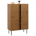 Produktbild: Mendler Highboard HWC-N78, Kommode Schrank Sideboard, skandinavischer Stil, Metall Holz Melamin MVG 130x80x40cm - Natur