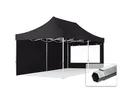 Produktbild: TOOLPORT Faltzelt Professional 3x6 m - mit 2 Seitenteilen (Panoramafenster) Faltpavillon ALU Pavillon Partyzelt schwarz