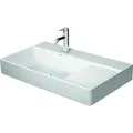Produktbild: Duravit DuraSquare Waschtisch, 80x47cm, ohne Hahnloch, Becken links, ohne Überlauf, Unterseite glasiert, 23488000701, Farbe: Weiß mit Wondergliss