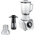 Produktbild: Bosch MMB64G3MDE Standmixer SilentMixx 800 W, ThermoSafe Glas, Smoothie-Filter, Messer, Universalzerkleinerer Edelstahl gebürstet
