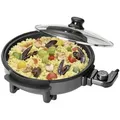 Produktbild: CLATRONIC Elektrische Partypfanne PP 3401 sw 1500W rund 32cm Partypfanne 251129, mit Glasdeckel, mit manueller Temperatureinstellung