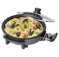 Produktbild: CLATRONIC Elektrische Partypfanne PP 3401 sw 1500W rund 32cm Partypfanne 251129, mit Glasdeckel, mit manueller Temperatureinstellung