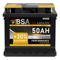 Produktbild: BSA Autobatterie 12V 50AH 440A/EN Starterbatterie Batterie ersetzt 44Ah 45Ah 47Ah 50Ah 40Ah mit PKW