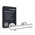 Produktbild: KLUDI Duscharmatur Duschthermostat mit Temperaturbegrenzung, Aufputz-Brausearmatur, für 1 Verbraucher, Wandmontage, Sicherheitssperre, Chrom, 350020538