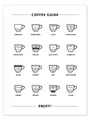 Produktbild: Posterlounge Wandbild Kaffee-Sorten (Englisch), Typobox, erhältlich als Poster, Leinwandbild, Wandsticker oder Acrylglasbild