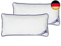 Produktbild: Irisette   Body Contour Kopfkissen 2er-Set, Microfaser, 40 x 80 cm, weiß / bl