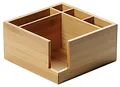 Produktbild: Kesper 70851 Serviettenspender-Besteckkasten 5-fach aus FSC-zertifiziertem Bambus/Besteckhalter/Box