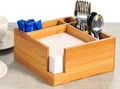Produktbild: KESPER® Serviettenhalter Serviettenspender-Besteckkasten 5-fach aus FSC-zertifiziertem Bambus, (1-tlg)