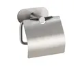 Produktbild: WENKO Edelstahl Toiletten Papier Halter Deckel OREA Bad Wand Rollen ohne bohren