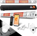 Produktbild: KESSER® Infrarot Heizstrahler 3000W IR-Gastro-Bar Inkl. LED Licht Terrassenstrahler Mit WiFi & Fernbedienung inkl. Schutzhülle Infrarotstrahler Quarzstrahler Terrassenheizer Wand-Heizstrahler