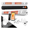 Produktbild: KESSER® Infrarot Heizstrahler 3000W IR-Gastro-Bar Inkl. LED Licht Terrassenstrahler Mit WiFi & Fernbedienung inkl. Schutzhülle Infrarotstrahler Quarzstrahler Terrassenheizer Wand-Heizstrahler