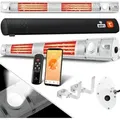 Produktbild: KESSER® Infrarot Heizstrahler 3000W IR-Gastro-Bar Inkl. LED Licht Terrassenstrahler Mit WiFi & Fernbedienung inkl. Schutzhülle Infrarotstrahler