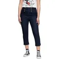 Produktbild: QueenKerosin Slim-fit-Jeans (1-tlg) Beinabschlüsse mit Schlitz blau 29