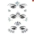 Produktbild: luoshaPUCY (3 Stücke) Edelsteine Temporäre Tattoos Glitzer Schmucksteine Strass