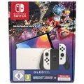 Produktbild: Nintendo Switch - OLED-Modell - Spielekonsole - Weiß - Mario Kart 8 Deluxe - NEU