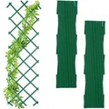 Produktbild: Rankgitter ausziehbar, 3er Set, Rankhilfe Kletterpflanzen, 180cm, Garten, Balkon, Terrasse, Kunststoff, grün - Relaxdays