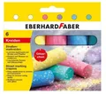 Produktbild: EBERHARD FABER Glitzer-Straßenmalkreide 6er  Jumboblau gelb grün weiß lila rot