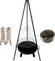 Produktbild: Multigrillset Oslo 4-in-1 aus pulverbeschichtetem Stahl, Schwenkgrill