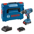 Produktbild: Bosch Akku-Bohrschrauber GSR 18V-21, 2 x Akku GBA 18V 2.0Ah in L-Case 06019H100A