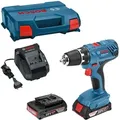 Produktbild: 18v Bosch Gsr 18v-21 Bohrschrauber - 2 Li-ion 2ah Akkus + Ladegerät + L-case - 06019h100a