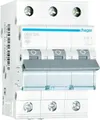 Produktbild: Hager Leitungsschutzschalter MBN325 | 3-polig | 25A | B-Charakteristik | 6kA | 400V AC | 3 Module | Hutschienenmontage