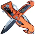 Produktbild: Haller Rescue Taschenmesser Leichtmetall orange Rettungsmesser Einhandmesser