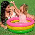 Produktbild: Intex aufblasbares Planschbecken Baby Pool 3 Ring Babypool aufblasbar Regenbogen