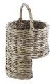 Produktbild: Kobolo Treppenkorb Rattan Kubu Grey, 41x35x66 cm, handgefertigter Stufenkorb mit Griff, stilvoller & praktischer Organizer für Treppenaufbewahrung, Bücher, Zeitschriften & Spielzeug