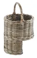 Produktbild: Treppenkorb Treppenstufenkorb Aufbewahrungskorb mit Tragegriff Rattan kubu grey
