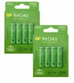 Produktbild: 8x GP ReCyKo+ Ready2Use Akku 1,2V AA Mignon NiMH 2000 mAH Vorgeladene Zelle