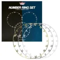 Produktbild: Bull's Metal Number Ring Set 3-teilig - Silber, Weiß und Gold - Verleiht jedem Dartboard eine Moderne Optik - Einfache Installation - Universelle Kompatibilität