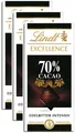 Produktbild: Lindt Excellence Edelbitter 70% Cacao - Schokolade - 3 Tafeln je 100 Gramm