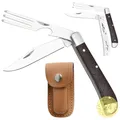 Produktbild: Besteck Set Taschenmesser / Gabel trennbar + Gürtel-Etui Zweihand-Messer Tasche