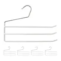 Produktbild: Hosenbügel mehrfach Raumsparbügel Metall Kleiderbügel 5 Stück leicht rutschfest