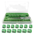 Produktbild: 100 Stück Schraubklemme PCB 2 3 Pin 5mm Leiterplattenmontage grün 16A
