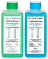 Produktbild: Measury pH Kalibrierlösung 6.86 und 9.18 - hergestellt in Deutschland, pH Pufferlösung je 250ml, Eichlösung Grün/Blau, Kalibrierflüssigkeit Set Eichflüssigkeit