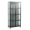 Produktbild: Riess Ambiente Vitrine DURA Steel - 180cm - schwarz - Metall mit Stauraum
