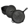 Produktbild: Camp Chef National Parks Gusseisen-Set – Gusseisen-Kochgeschirr – inklusive Dutch Oven, Pfanne & Deckel – Gusseisen-Bratpfannen-Set für drinnen und draußen Kochen