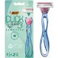 Produktbild: Bic Nassrasierer Click Soleil 3 Sensitive, für Damen, 3-fach Klinge, mit 2 Klingen